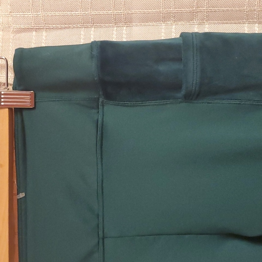 Pink Leggings Women's Size Large L Emerald Green Legging Velour Type Side Panels - Picture 5 of 13